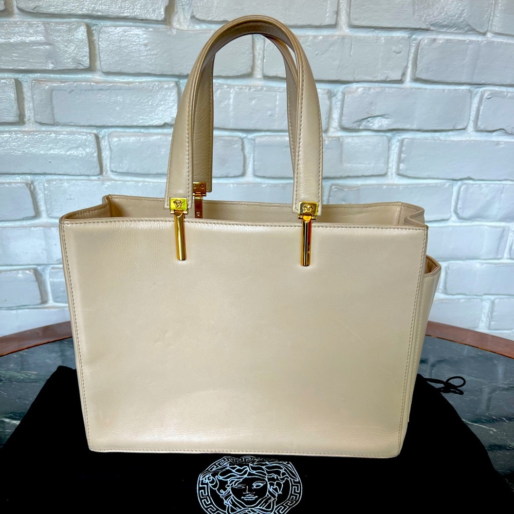 Gianni Versace Medusa Leather tote